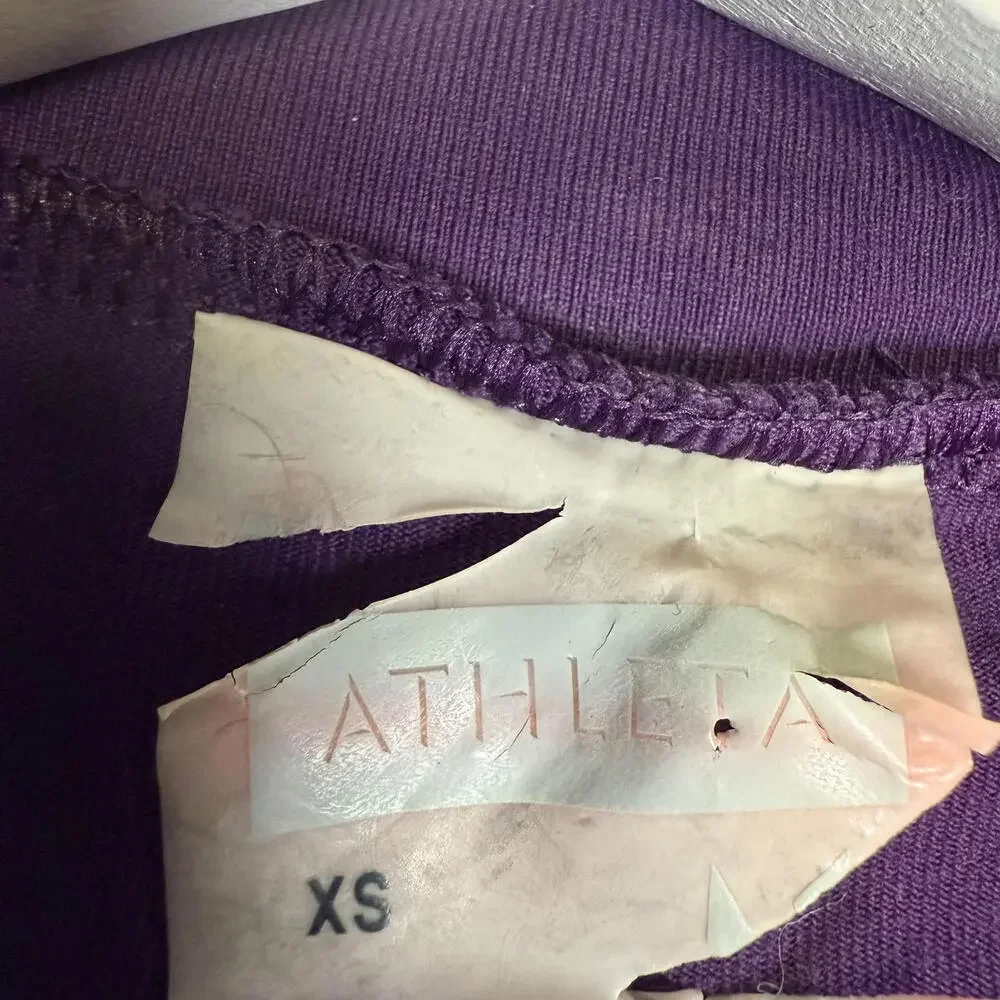 Athleta Women's Size XS Purple Packable Track Jacket Windbreaker Drawstring - Picture 2 of 6